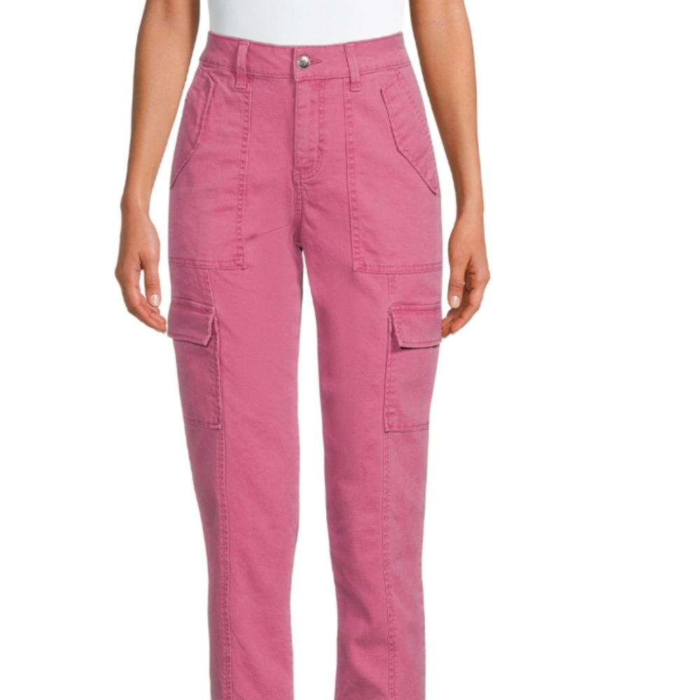 New Sz 20 Cargo Utility Denim Long Capri Pants w 2 Cargo, 2 Back Pockets - Picture 5 of 12